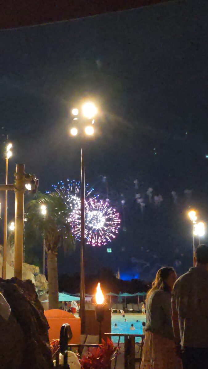 You can watch Magic Kingdom fireworks from the pool at the Polynesian Village Resort